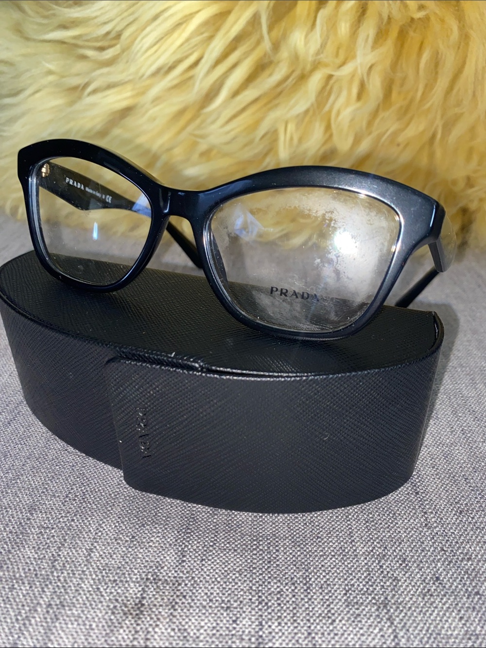 NWT Prada VPR29R Black Cat Eye Eyeglasses